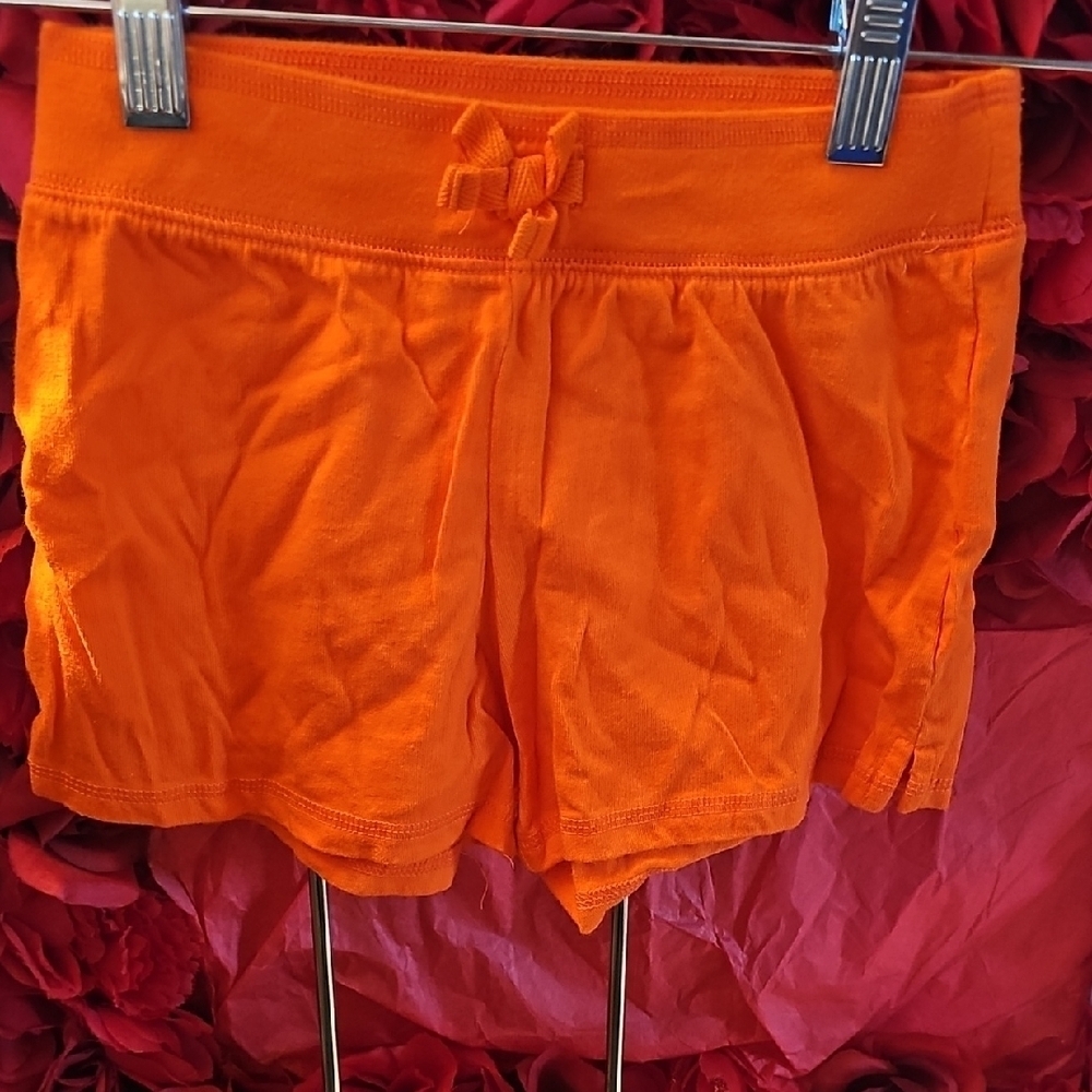 Children'sPlace Girls Orange Athletic Shorts Lightweight Elastic Waist Size 7/8